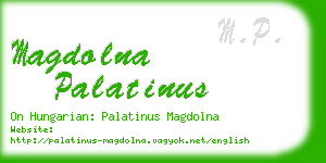 magdolna palatinus business card